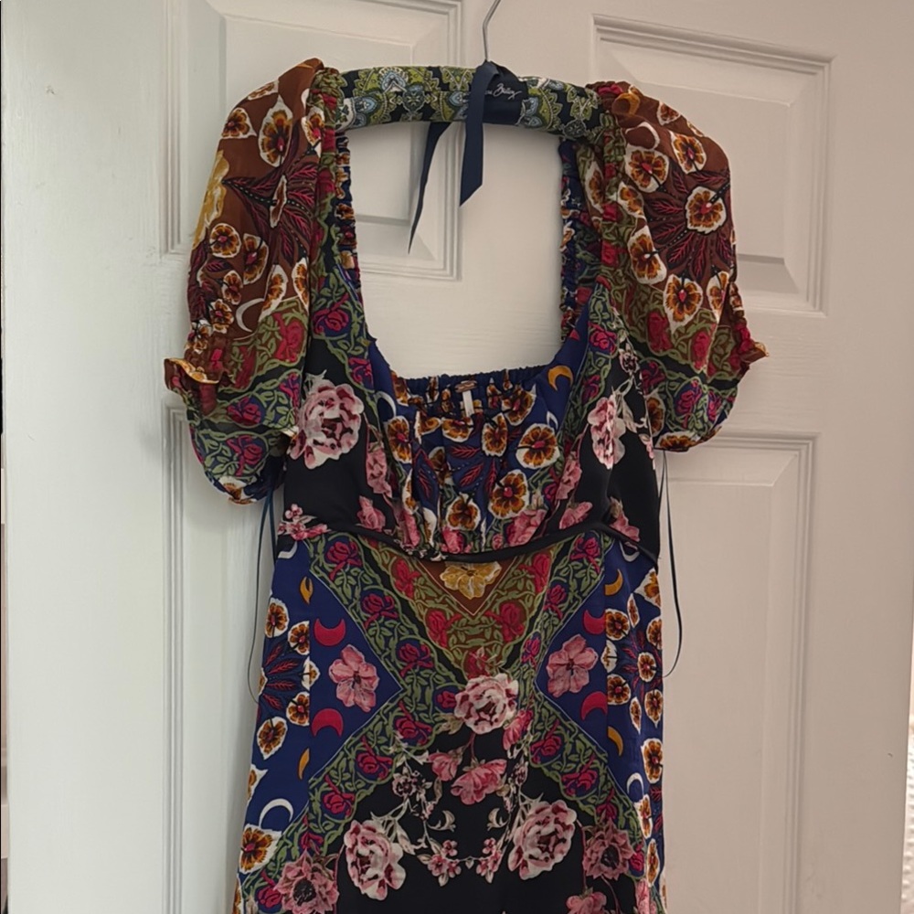 Free People Floral Smocked Midi Dress
